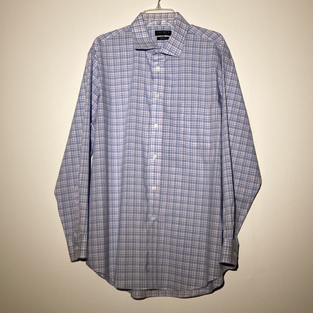 Ralph Lauren Black Label Casual Button Blue Plate Down Shirt Classic Style